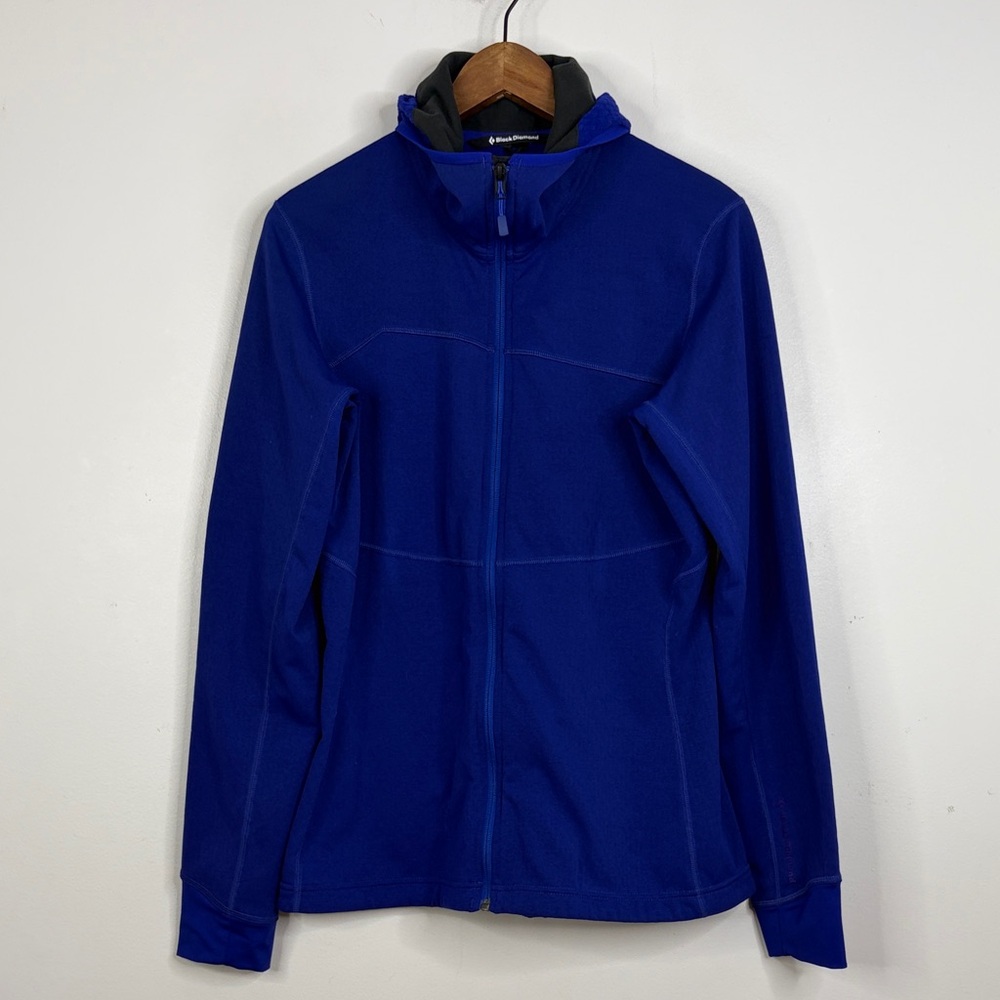 Black Diamond Jacket Womens Large Purple Polartec Fleece Hoodie Coefficient